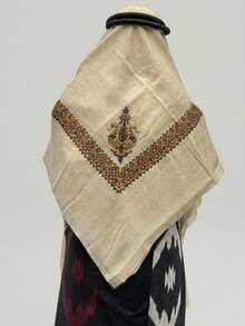 1pc Arabic Men's Embroidered Headscarf, Middle Eastern Desert Tactical Wool Scarf - Multicolor - View 10