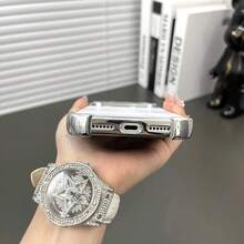 Ốp lưng màu trắng họa tiết công nghệ, viền bạc, họa tiết CD, tương thích với iPhone 17 Pro Max/17 Pro/17/16/16 Pro Max/16 Pro/15/15 Pro Max/15 Pro/14 Pro Max/14 Pro/14 Pro Max, vỏ cứng dày bảo vệ toàn diện, quà tặng mùa xuân. - Phiên bản nâng cấp màu trắng - dày hơn và cứng hơn - Xem 7