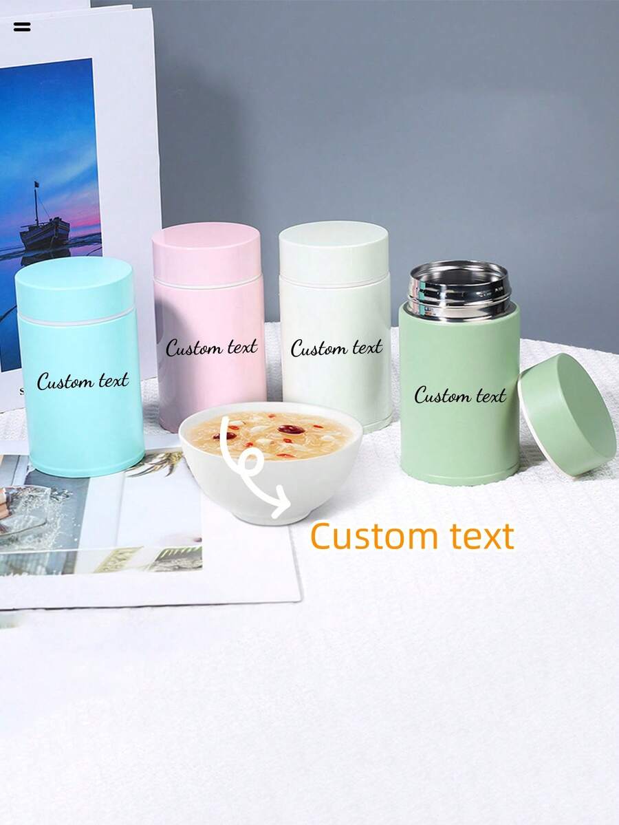 1pc Customizable Stainless Steel Mini Pocket Flask, Portable Insulated Cup - Multicolor - View 1