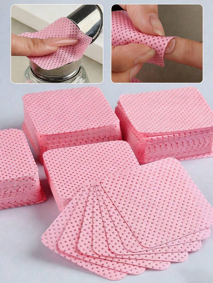 10/50/100/200/400pcs Gel Nail Polish Remover Wipes, Lint-Free Nail Cleaning Wipes For Manicure And Makeup Removal - / - View 1
