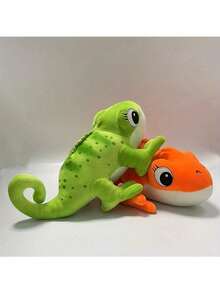 11-Inch Polyester Chameleon Plush Toy, 3 Color Options, Chameleon Stuffed Animals, Kids' Gifts, Home Decor, Cuddly Crawler For Various Occasions And Decor, Birthday Gifts, Halloween Decorations, Christmas Gifts - Multicolor - View 2