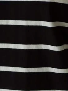 GRDR Men's Summer Knit Striped Short Sleeve Shirt, Suitable For Summer Vacation Casual Wear - Black - View 6