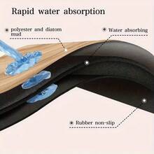 1pc Wood Grain Printed Diatomite Non-Slip Quick-Dry Mat - Microwave, Oven And Washing Machine Cover, Multi-Functional Countertop Mat For Laundry Room, Kitchen, Halloween And Christmas Decor, Laundry Room Accessory, Fashionable Protective Cover, Durable Surface Covering - Wood Grain Print - View 5