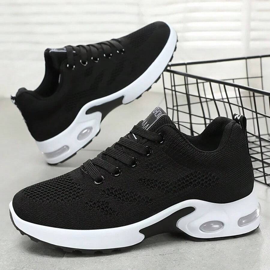 Unisex Height-Increasing Training Shoes - Breathable Fabric Low-Top Sneakers With EVA/PVC Grippy Soles For Walking, Hiking, Camping - All-Season Comfort & Durable Design (Black/Red/White), Hiking Boots, Outdoor Footwear, Flexible Footwear  Tenis Para Mujer  Sneakers  Tennis  Tenis De Mujer  Zapatillas  Sneakers For Women  Zapatillas De Mujer  Shoes For Women - Đỏ - Xem 1