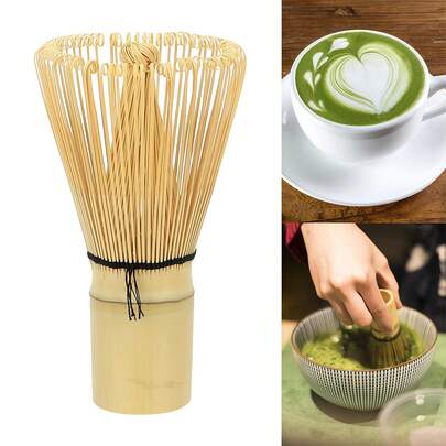 100% 天然竹制抹茶筅，日式茶道工具，抹茶粉刷，厨房配件，茶道用具，家用厨房两用