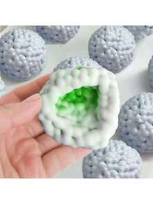 1pc Pastel Pink Green Bead Handmade Squishy Ball, Crunchy Grain Squeeze Fidget Toy, Soft Sensory Anxiety Stress Relief Toy For Kids Adults - Multicolor - View 5