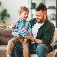 5/10张怪兽卡车礼品包装纸，28.5*42厘米，婴儿派对包装纸，怪兽卡车包装纸，蓝色男孩包装纸，儿童生日派对装饰用品，婴儿派对礼品包装纸，双面可用 - 彩色 - 查看 8