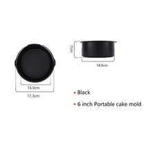 6/7/8 Inch Non Stick Cake Mold Baking Pizza Pan Air Fryer Tray Round Basket Bakeware Mould Kitchen Accessories Cooking Tool - Black - View 9