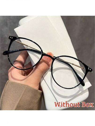 1pc Unisex Light Round Glasses Clear Glasses Blue Light Glasses Accessories