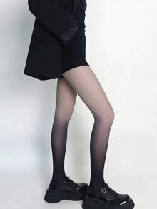 1条女士灰黑渐变薄款连裤袜 | 高弹力 | 性感迷人 | 适合春夏秋季 - 彩色 - 查看 5