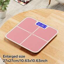 Digital Body Weight Bathroom Scale, Large Blue LCD Backlight Display, High PrecisionMeasurements, Tempered Glass - Upgraded Version - View 8