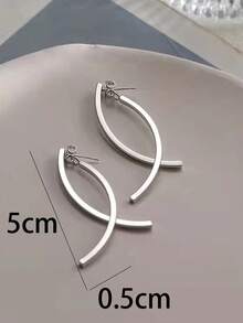 Criss Cross Earring Jackets - Silver - View 3