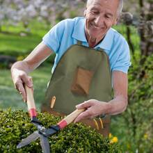 Tablier avec protection des jambes étendue - Version en tissu Oxford résistante aux salissures et durable - Tablier de jardinage extérieur pour le rangement des outils - Préféré des jardiniers professionnels, des utilisateurs domestiques et des passionnés de jardinage - Sans fil - Voir 4