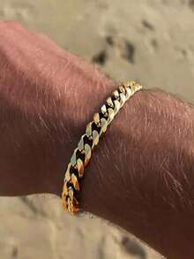 1条多功能不锈钢链手链，男士嘻哈配饰，时尚情侣饰品，父亲节礼物，圣诞节礼物，感恩节礼物，生日礼物，情人节礼物，节日礼物 - 手鍊 - 查看 12