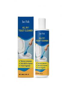 JUE FISH Toilet Cleaner - Household Bathroom Toilet Cleaner, Removes Stains, Reduces Odor, Descales. This Toilet Cleaner Is Specially Designed For Household Bathrooms. It Strongly Penetrates And Dissolves Stubborn Limescale, Urine Stains And Dirt. Just One Wipe And It's Clean, Saving Time And Effort. It Quickly Breaks Down The Source Of Odors - Liquid - View 2