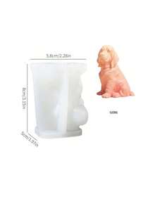 3D French Bulldog Silicone Mold, DIY Animal Sitting/Standing Dog Candle Resin Mold - White - View 4