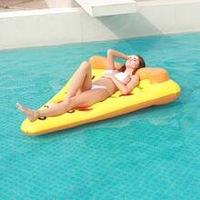 1pc Giant Inflatable Pizza Slice Pool Float, Fun Swimming Pool Floats, Pool Party Toy, Summer Pool Raft, Extra Large Size With Cup Holder - Multicolor - View 7