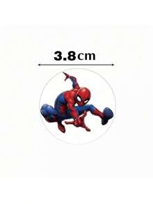 Marvel 500pcs Spider Man Battle Scene Roll Up Stickers Children's Party Snack Bag Sealing Stickers New Year's Gift, Valentine's Day Gift, Easter Gift (Stochastic Style) - Multicolor - View 1