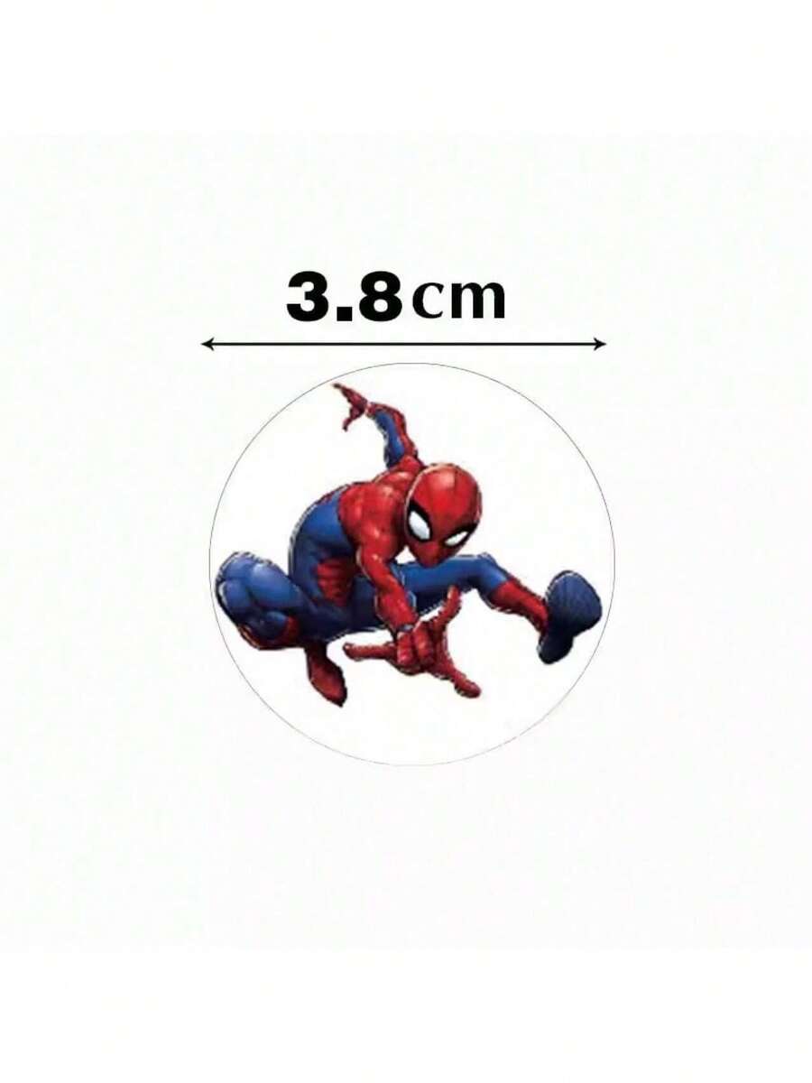 Marvel 500pcs Spider Man Battle Scene Roll Up Stickers Children's Party Snack Bag Sealing Stickers New Year's Gift, Valentine's Day Gift, Easter Gift (Stochastic Style) - Multicolor - View 1