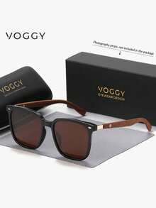 VOGGY 时尚简约复古轻便大号金属 TR 偏光装饰太阳镜，适合男女运动驾驶户外骑行钓鱼度假旅行派对装饰道具礼物 - A style - 查看 15