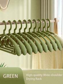 10/5pcs Durable Plastic Hanger - Features Reinforced, Broadened Shoulders, 360-Degree Rotating Hook, And Non-Slip Polished Surface. Suitable For Adult Garments. - Beige - View 11
