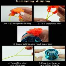 Alloy Yoyo Toy For Beginners And Teenagers - Outdoor Game And Hand-Eye Coordination Development Christmas Halloween Gift, Spinning Toy - Durable Metal Gyro, Smooth Spinning Motion, Helps Exercise Wrist Strength And Improve Skills, With Anti-Impact And Design - Multicolor - View 6
