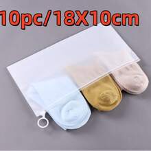 1/5/10 Túi khóa kéo trong suốt, mờ, chống thấm nước, có thể đóng mở lại, dùng để đựng đồ lót, mỹ phẩm, văn phòng phẩm, đồ dùng du lịch. - Trong sáng - Xem 11