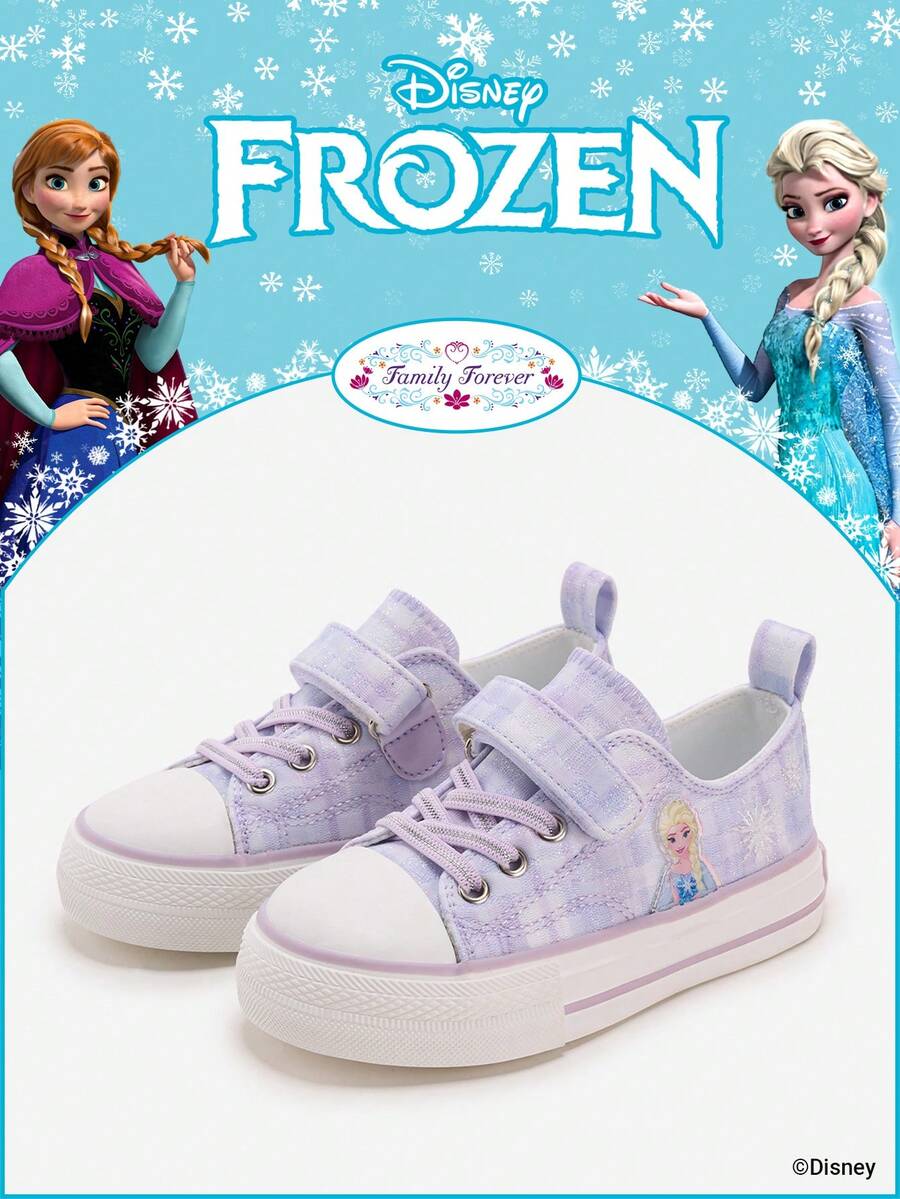 Disney Authorized Collaboration With Frozen | A Pair Of  Children's Sports Shoes, Including  Princess Sports Shoes, Anna Princess Sports Shoes, And Arendelle Princess Sports Shoes, Suitable For Daily Holiday Sports And Outdoor Wear. Comfortable, Slip Resistant, Wear-Resistant, And Breathable To The Soles Of The Feet (Children's Sports Shoes, Children's Shoes, Girls' Shoes, Girls' Shoes) - Purple - View 1