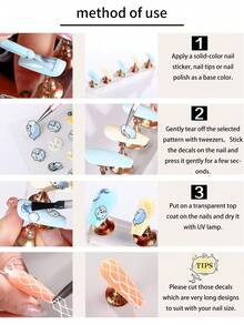 2Pcs Laser Cut Puppy Nail Stickers, Stylish Nail Art. Decals For Ladies' Home DIY - Red - View 6