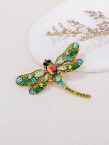 juran 1 chiếc ghim cài áo hình chuồn chuồn đính đá màu tím thời trang, thanh lịch, phụ kiện dự tiệc/ngày lễ, quà tặng Ngày của Mẹ. - Màu xanh Bạc hà - Xem 3