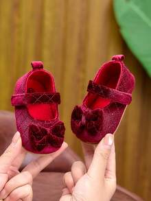 Infant Girls' Shoes Suitable For 0-1 Year Old, Casual Princess Style Toddler Walking Shoes - Red - View 7