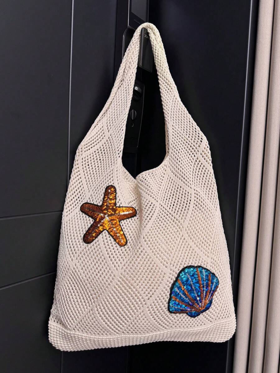 Sac de plage pour vacances d'été, sac fourre-tout de grande capacité, sac à épaule élégant et pour femmes, sac de voyage essentiel, cadeau pour demoiselle d'honneur, sac-repas pour étudiants, sac à main pour femmes d'affaires - Multicolore - Voir 1