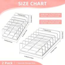 1个装亚克力化妆眼影盘收纳盒，7格展示盒，化妆品展示收纳架，适用于眼影盘、CD、手机壳、面膜等，透明化妆品收纳盒 - 無色 - 查看 10