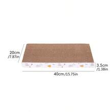 2-In-1 Cat Scratching Board And Bed, Protects Sofa From Cat Scratches, Large Oval Shape Puppy Keep Puppy Keep Cat Toys Cat Scratching Post - Brown - View 19