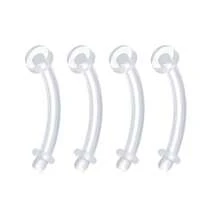 Clear Belly Button Bar Retainer - Flexible Plastic Pregnancy Belly Bar (10mm/12mm/14mm/16mm/18mm) Navel Piercing Maternity & Postpartum Belly Ring - Clear - View 6