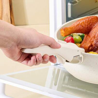 1PC Removable Heat-Resistant Pot/Bowl Holder,Handle Cream, Handle For Detachable Cookware Set, Universal Pot Handle, Replacement Pan Gripper