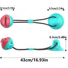 Dog Pet Toy - Interactive Dog Puzzle Toy With Suction Cup - Durable Chew-Resistant Rope For Tug-Of-War And Intelligence Development, Built-In Bell To Make Sound, Pet Chew Toy - Multicolor - View 3