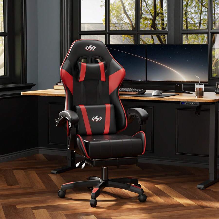 HLONONE Gaming Chairs - 黑紅 - 查看 1