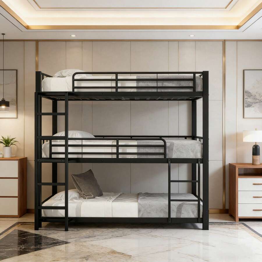 Bed Bases & Foundations - Black + Metal + 90cm*200cm-1 - View 1