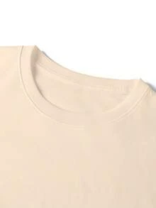 Camiseta de manga corta con cuello redondo y estampado de samurái versátil y de moda para hombre, verano - Albaricoque - Ver 3