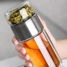 500ml Portable Glass Tea Cup With Filter - 4 Fashionable Colors - Suitable For Office, Travel And Daily Use - Multicolor - View 3