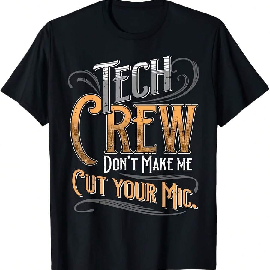 POPULAR! Camiseta Funny Theater Stage Crew Drama Stage Manager Tech Crew P-3XL- - Negro - Ver 1