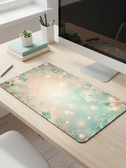 大尺寸防水防滑光滑布面星空渐变图案鼠标垫，也可作键盘垫、桌垫或书架使用，适合游戏玩家、办公室和宿舍使用，兼容鼠标和轨迹球，是送给游戏玩家的绝佳礼物。