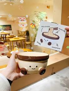 1 chiếc bát sứ hình bàn chân dễ thương, thích hợp cho phụ nữ, dùng làm bát đựng trái cây, bát súp, bát cơm, sử dụng hàng ngày tại nhà, dự tiệc, văn phòng, cắm trại, dã ngoại, làm quà tặng. - Nhiều màu - Xem 10