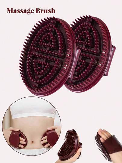 2pcs/4pcs Chakra Massage Brush, Manual Full Body, Double-Sided Design | Non-Electric Massager, Personal Massager, Exfoliating Muscle Tool, Portable, Abdominal Massage Brush, Abdominal & Leg Massage Brush, Massage Brush, Body Massage Tool, Scalp Massage Brush, Abdominal Massage Brush, Christmas Gift, Holiday Gift, Use With Massage Oil