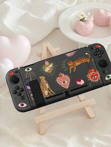 1个豹纹、眼睛、太阳图案的Switch保护壳，兼容Switch OLED屏幕和Switch主机，采用柔软的TPU材质，无需拆卸，防摔防尘，多种颜色可选，是送给Switch玩家的理想礼物，优雅清新的Switch保护壳。 - 查看 13
