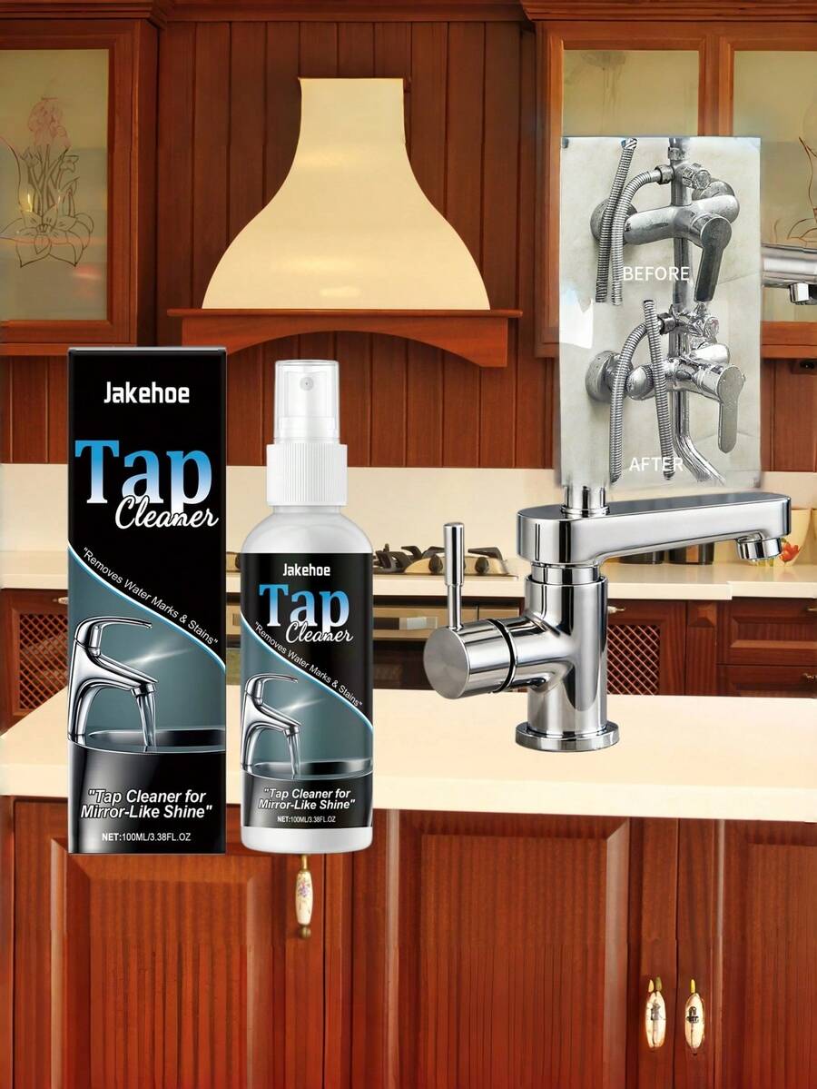 水龙头清洁剂 - 去除水龙头、淋浴喷头、不锈钢制品上的顽固水渍，家居清洁
