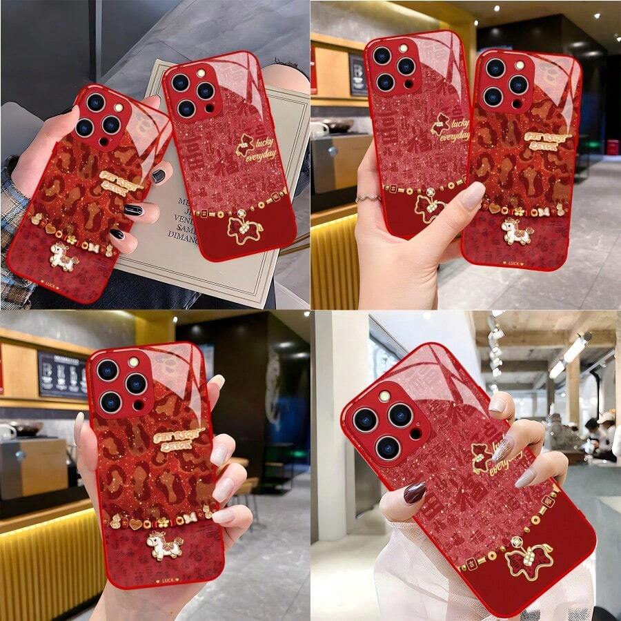 20261617proiphone151413 - äžåœè£œã¬ããã¬ã©ã¹ã±ãŒã¹ - HZ2139 iPhone 13 - ãã§ãã¯ãã 1
