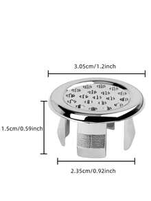 浴室水槽溢水孔装饰环替换件，圆形塑料水槽溢水孔盖，厨房配件 - 多色 - 查看 5