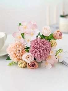 Bola bordada de flor de peônia artificial, Floral misto, Tecido de seda plástica, Botão de rosa, Festa de aniversário, Festa, Decoração, Buquê de casamento, Buquê de noiva, Decoração de casa, Restaurante, Quarto, Decoração de parapeito de janela, Decoração de vaso, Presente do Dia dos Namorados, Decoração de Ano Novo, Jardim ao ar livre, Volta às aulas, Dia dos Namorados, Presente de formatura - Branco - Visão 7